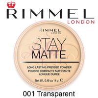 Phấn Phủ Kiềm Dầu Rimmel Stay Matte Powder 14g [bonus]