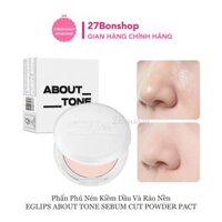 PHẤN PHỦ NÉN KIỀM DẦU VÀ RÁO NỀN EGLIPS ABOUT TONE SEBUM CUT POWDER PACT