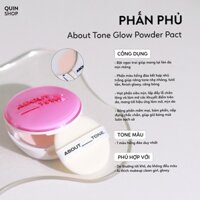 Phấn Phủ Nén Thuần Chay About Tone Blur Limited Purple Edition, Glow, Air Fit Powder Pact - LM166