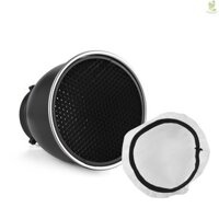 Phản Quang 7 Inch Bowen Mount Beauty Dish Standar Phản Quang Khuếch Tán Đèn Bóng Đĩa Với 60°Tất lưới tổ ong & khuếch tán cho Bowens Mount Studio nhấp nháy Came-211