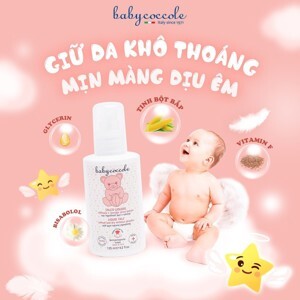 Phấn rôm nước với tinh bột bắp Babycoccole 0M+ 125ml