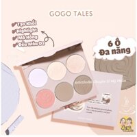 Phấn Tạo Khối Bắt Sáng 6 Ô Đa Năng GOGO TALES Nude Light GT445 - GOGOTALES