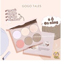 Phấn Tạo Khối Bắt Sáng 6 Ô Đa Năng GOGO TALES Nude Light GT445 - GOGOTALES