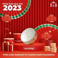 Phấn trang điểm Re:Excell UV Cushion Multi Foundation cao cấp vừa là phấn phủ,kem nền, chống nắng bảo vệ da. mỹ phẩm r&b
