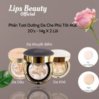 Phấn tươi (phấn lạnh) Age 20 Signature Essence Cover Pact SPF50+ PA+++, 3 màu cho các loại da, LIPS BEAUTY OFFICIAL