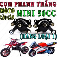 Phanh bố thắng moto mini 50cc | phụ tùng cặp heo má dùm dĩa cào cào mini 49cc