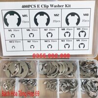 Phanh trục E. Phanh trục inox Phanh trục, phanh chặn 3 chấu INOX chữ E hộp 400pc nhiều SIZE