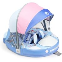 Phao bể bơi cho bé Mambobaby mới nhất có tán & đuôi Mambobaby Phao bơi cho bé không bơm hơi Chất liệu mềm mại Thân thiện với da Phao bơi cho trẻ sơ sinh