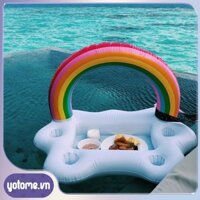 Phao Bơi Bơm Hơi Làm Mát Kiêm Giá Đỡ Cốc Bia Để Bàn Tiệc Tùng