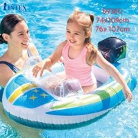 Phao bơi cho bé hình phi thuyền, cá , ô tô , xỏ chân chính hãng intex 59380  74x76/109cm
