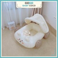 Phao Bơi hình ô tô,phao ngồi Barrot - Chống Lật An Toàn Cho Bé Có Mái Che ( Tặng Kèm Bơm)