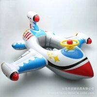 Phao bơi MÁY BAY cao cấp loại dày và giữ cân bằng tốt cho bé có tay lái và còi