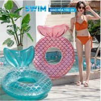 Phao Bơi Người Lớn Trẻ Em Phao Nàng Tiên Cá Có Tựa Lưng Phao Bơi Tiên Cá Phao Bơi Đi Biển