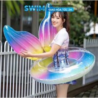 Phao Bơi Người Lớn Trẻ Em YLIKE Phao Nàng Tiên Cá Có Tựa Lưng Phao Tiên Cá Phao Bơm Hơi