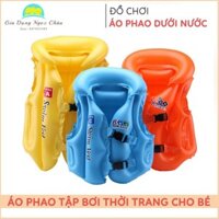 Phao Bơi, Phao Tập Bơi Bơm Hơi Cho Bé Từ 4 Tuổi Có Quai Bấm An Toàn