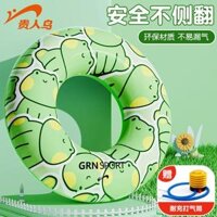 phao bơi trẻ em Vòng bơi trẻ em Guirenniao dày dặn chống lật hoạt hình bơm hơi nách vòng phao cứu sinh phụ trợ cho bé trai và bé gái phao bơi biển phao bơi cứu hộ