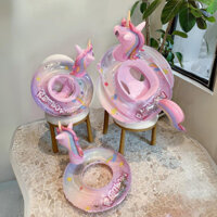 Phao Bơi Tròn Chống Lật Cho Bé Gái 1-9 Tuổi Mẫu Kì Lân Hồng NamiH