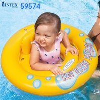 Phao bơi tròn chống lật xỏ chân có lưng tựa intex 59574  baby float 67cm