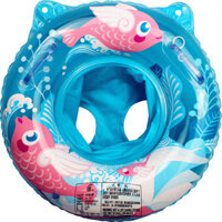 Phao bơi tròn xỏ chân cho bé có tay cầm ABC DX98 - Hình Cá Xanh