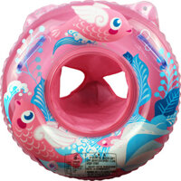 Phao bơi tròn xỏ chân trẻ em có tay cầm DX98 - Hình Cá Hồng