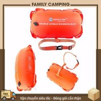 Phao bơi túi khí đôi có quai đeo hông và tay cầm chống mài mòn và dễ thổi an toàn khi bơi nội, đi biển...