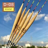 Phao câu cá tổng hợp D-08. Phao cỏ lau trọng lượng nhẹ, ăn chì nhẹ. Câu cá chép, cá rô phi cá diếc