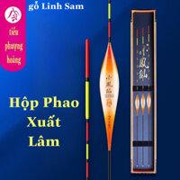 Phao Câu Đài Tiểu Phượng Hoàng cao cấp Xuất Lâm , gỗ Balsa Bạc Linh Sam 1 Hộp 3 quả , Màu sắc tăm phao đậm sắc