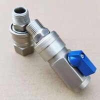 Pháo Đầu Nối Nhanh Với Van Công Tắc Đầu Nối Thép Chịu Áp Lực Cao Trachea Khí Nén Công Cụ Pháo Phong Cách Mới