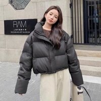 (Phao Dày) Áo Phao Nữ Unisex Da Cao Cấp , Áo Phao Béo Nữ Da Thiết kế Sang Trọng Tôn Dáng Mẫu 3 Lớp