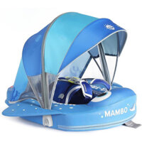 Phao Mambobaby có tán Phao bơi thân thiện với làn da có đuôi chống thấm nước Huấn luyện viên bơi lội không bơm hơi Mềm chắc chắn cho trẻ sơ sinh Phao bể bơi 3-24 tháng cho bé