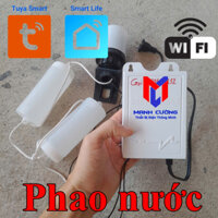 Phao nước không dây, báo đầy, cạn nước về điện thoại app TUYA, Smart life.