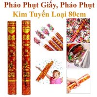 Pháo Phụt Giấy Hoa Đăng Dài 80Cm, Pháo Phụt Kim Tuyến Cho Ngày Lễ Tết, Sinh Nhật