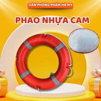 Phao Tròn Cứu Sinh, Phao Nhựa Cứu Nạn Cứu Hộ Màu Cam Phản Quang, Phao Nhựa Cam