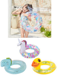 Phao tròn hình thú ngộ nghĩnh nàng tiên cá pony unicorn khủng long  vịt con đi biển đi bơi