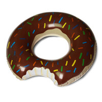 Phao tròn hoạ tiết bánh Donut - Nâu - 60cm