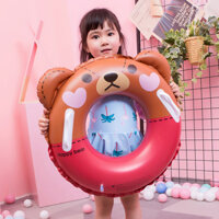 Phao tròn trẻ em có tay cầm - Gấu nâu - 60cm