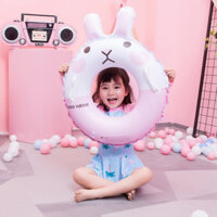 Phao tròn trẻ em có tay cầm - Thỏ hồng - 60cm