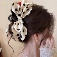 Pháp Chấm Bi Đám Mây Kẹp 11cm Nơ Cao Cấp Kẹp Tóc Đầu Sau Cá Mập Kẹp Mũ Đội Đầu