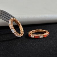 Pháp Hoa Hồng Vàng Nhẫn Nữ Thời Trang Ánh Sáng Sang Trọng Niche Cao Cấp Nhẫn Xương Rắn Đuôi Nhẫn