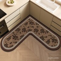 Pháp không cần giặt L Thảm trải sàn bền bỉ chống bụi bẩn, thảm bếp cao cấp đặc biệt  Thảm chống thấm dầu góc không trượt