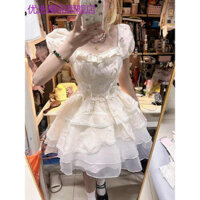 Pháp Ngọt Ngào Tình Yêu Đầu Tiên Puff Nữ Mùa Xuân Phong Cách Mới Nhẹ Nhàng Phong Cách Disney Chạy Công Chúa Puff Váy