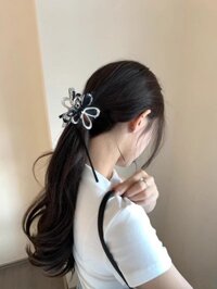 Pháp Nơ Streamer Hoa Kẹp Tóc Nữ Đầu Lưng Ren Kẹp Cá Mập Kẹp Mũ Đội Đầu