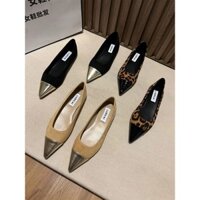 Pháp Phong Cách Chanel Mũi Nhọn Giày Nữ Đế Bằng 2025 Phong Cách Mới Xuân Thu Giày Màu Sắc Phù Hợp Với Buổi Tối Phù Hợp Với Váy Muỗng Giày