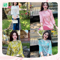 Pháp phục đi chùa - Mã khuy tết chất lụa áo gấm 2 da rồng phượng - Bin Shop