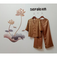 Pháp Phục Lụa Vân- Lụa Hàn Châu -Đồ Lam đi chùa