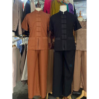 Pháp phục nam lễ chùa - bộ đũi hàn cao cấp #2