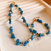 Pháp Retro Ngọc Trai Xanh Pha Lê Đính Hạt Xương Đòn Dây Chuyền 2025 Sang Trọng Vòng Cổ Cao Cấp Nữ 3.2