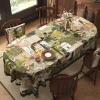 Pháp Retro Sân Vườn Bàn Vải Ánh Sáng Sang Trọng Cao Cấp Bàn Ăn Bàn Cà Phê Không Khí Trang Trí Vải Chống Bụi