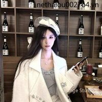 Pháp Retro Trắng Nơ Lưới Top Mũ Thanh Lịch Hepburn Phong Cách Sang Trọng Beret Niche Mũ Đội Đầu Anh