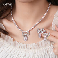 Pháp Retro Zircon Nơ Sao Thổ Ngọc Trai Vòng Cổ Ánh Sáng Sang Trọng Cao Cấp Xương Đòn Dây Chuyền Sang Trọng Thời Trang Vòng Cổ Nữ